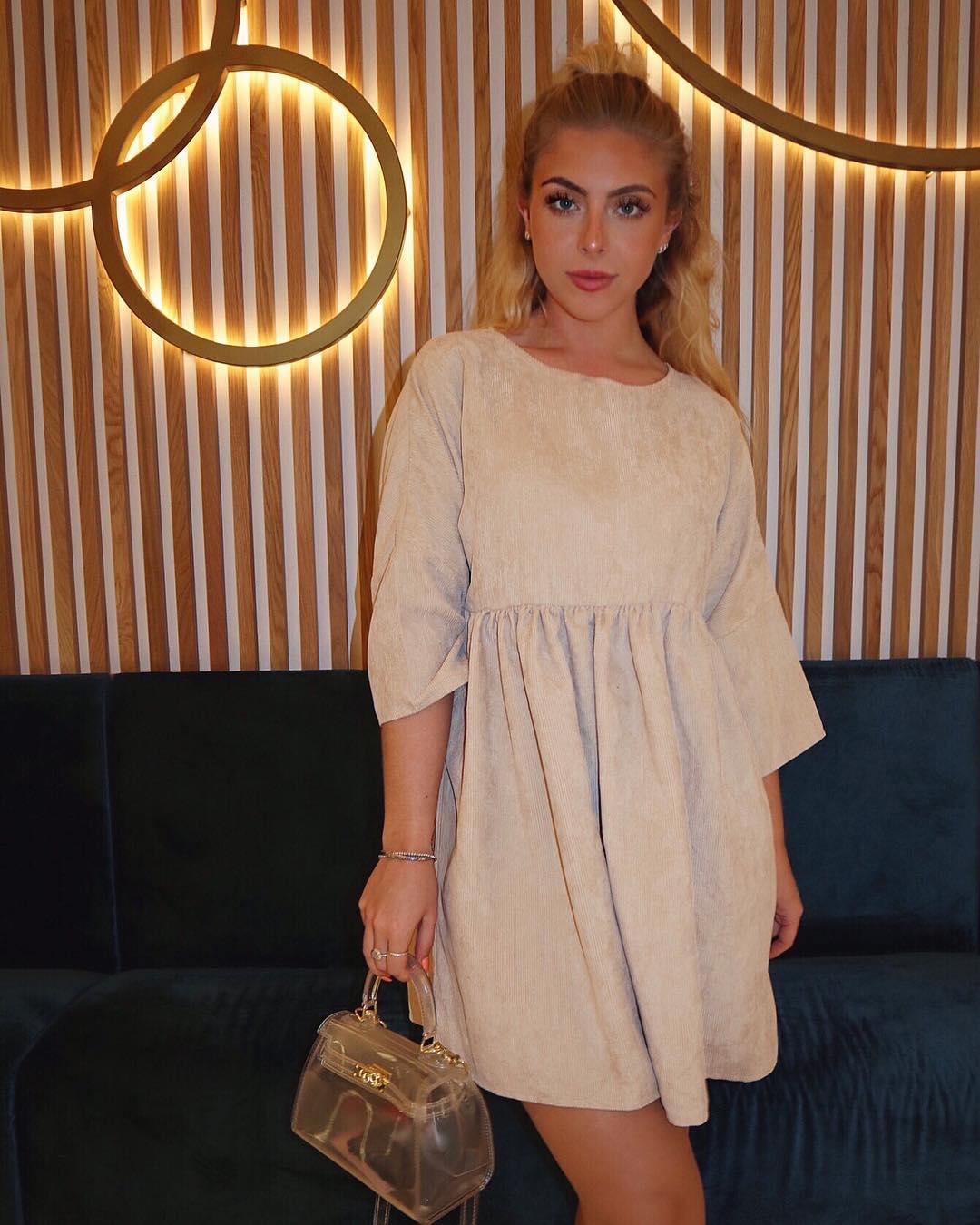 Missguided cord smock dress hotsell