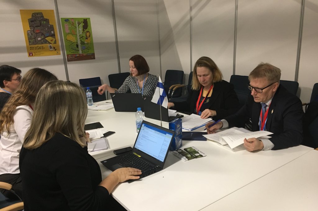 Tiilikainen's tweet image. #Katowice Presidency’s proposal for #ParisRuleBook is a step forward but not ready. #ParisAgreement deserves robust rules! EU and Finland continue to work towards better result.