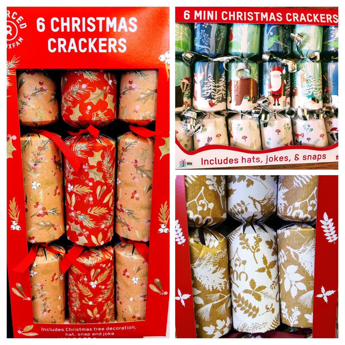 OxfamFleetville's tweet photo. We are absolutely crackers for Christmas crackers here in #Fleetville! ๐คฉ๐ Sustainably sourced by #Oxfam, ready to be cracked by you! ๐ https://t.co/sziElY0QXr