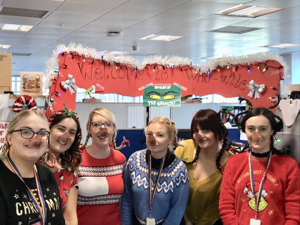 IM_KimFryer's tweet image. The #Newcastle @IMCoProtection team has transformed their workspace into Whoville for the office event of the year, #PimpMyPod 
The big question is, where is the Grinch...#TheGrinch #FeelingFestive