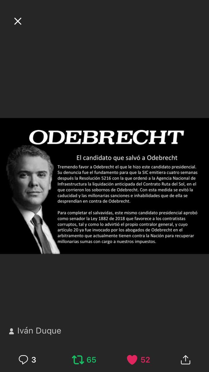 jrobertoacosta1's tweet photo. @AlvaroUribeVel Según Tribunal Administrativo de Cundinamarca, están probados los sobornos o coimas de #Odebrecht en el Gobierno Uribista del 2010 
Acá el mecanismo y giros realizados al ex Vice Ministro de Transporte Gabriel García Morales, quien aceptó cargos 👇
Y Duque también juega en esto👇 https://t.co/Cc7DmcOqUe
