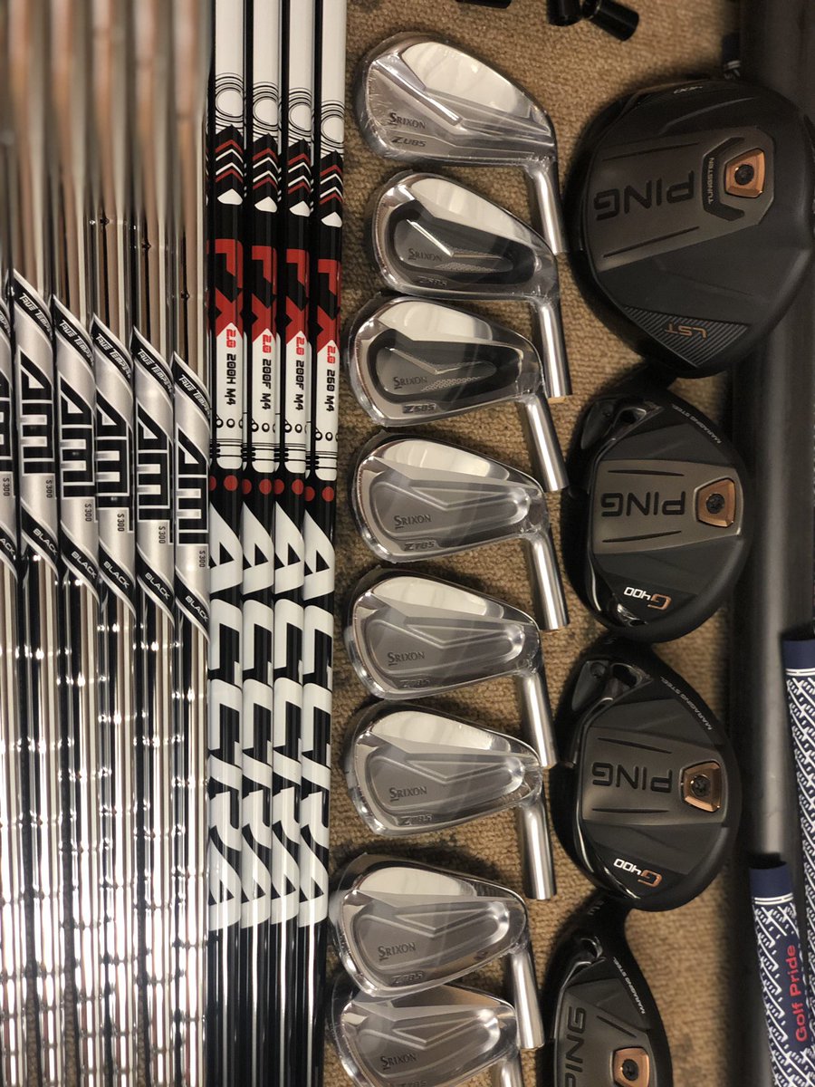 DavidLaffarGolf's tweet photo. What a set of clubs being built in the workshop today. #custom #notstandard #aftermarket #nothingbutthebest #quality @ACCRAGolfShafts @truetempergolf @SrixonGolf @PINGTourEurope https://t.co/RbPWF7qBxr