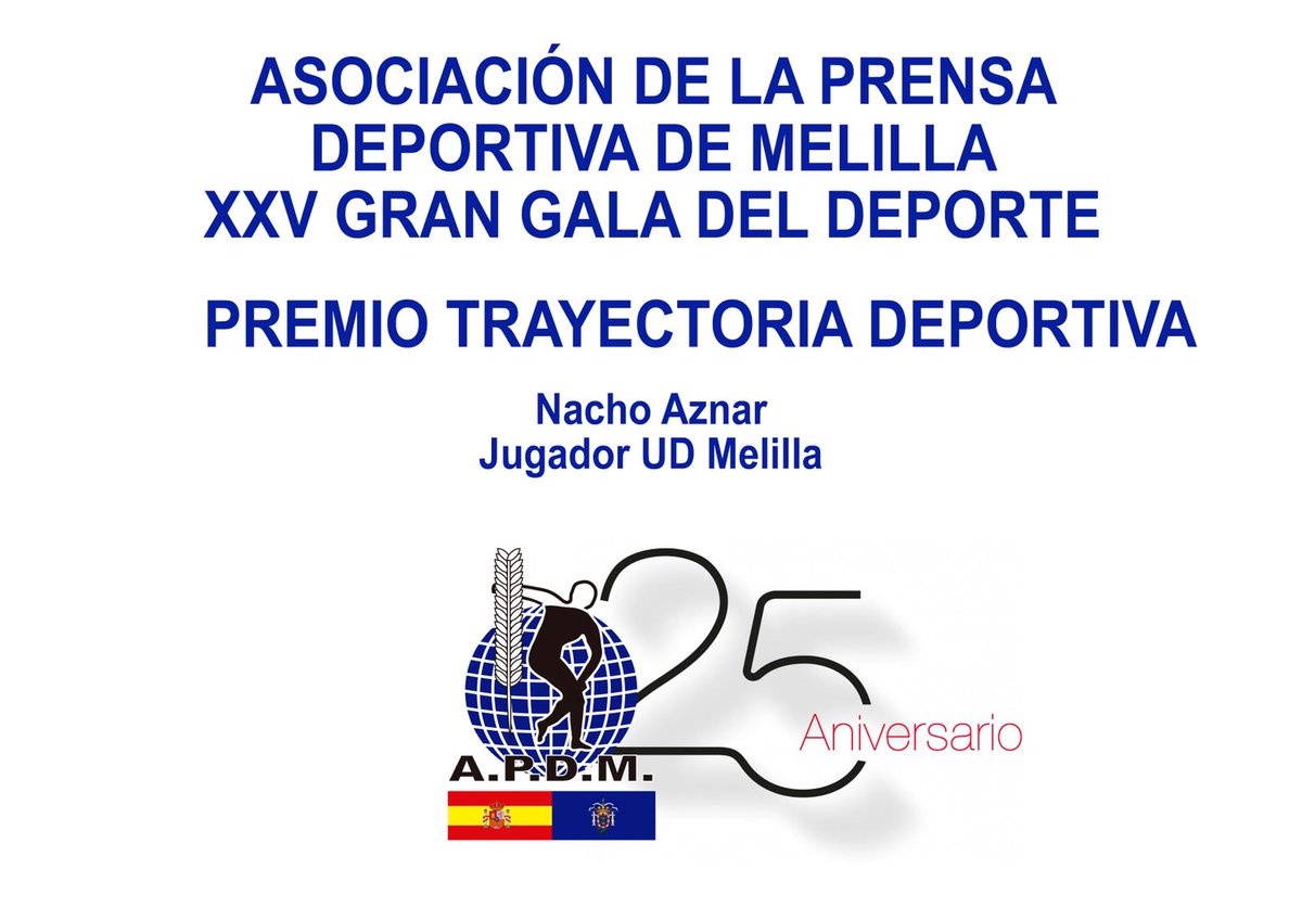 Muchísimas gracias a todos los que lo habéis hecho posible, muchísima ilusión de haber sido elegido entre tantos otros q lo merecían y muy feliz de recibirlo! 👏👏👍👍