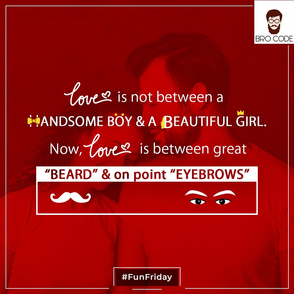 brocode4men's tweet photo. What’s your opinion? What attracts you towards someone, drop your comment below, lets see who comment what, after all it is fun Friday, it is going to be FUNtastic.
.
.
.
#funfriday #BroCode #fridayfun #freakyfriday #FridayFeeling #backchodibeard #BeardLife #beardgang #contest https://t.co/2EC53HrDJV