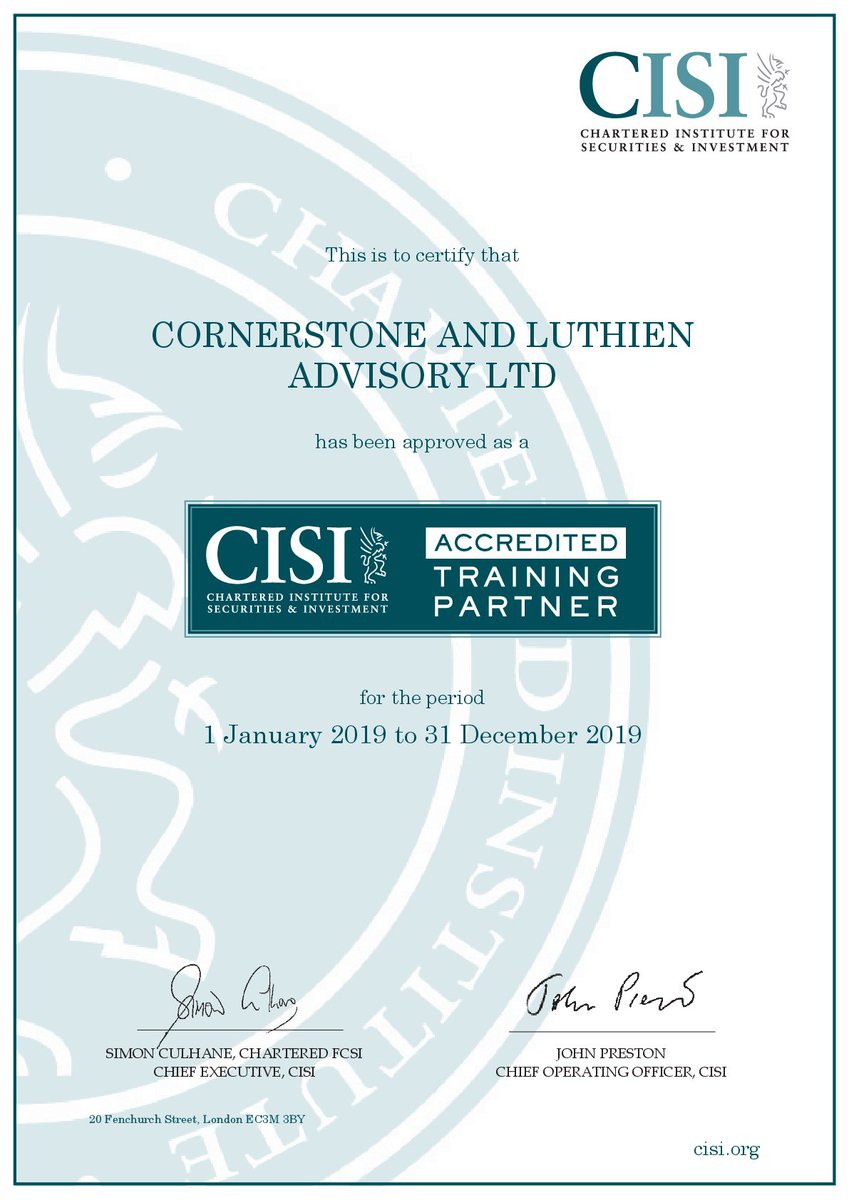 LuthienCla's tweet photo. Are you thinking of a career in securities and investment? Look no further choose Chartered Institute of Securities and Investment courses at CLA. We are the only Accredited Training Partner in Rwanda. Call 0789924490 for details. https://t.co/bg20AU8fdQ