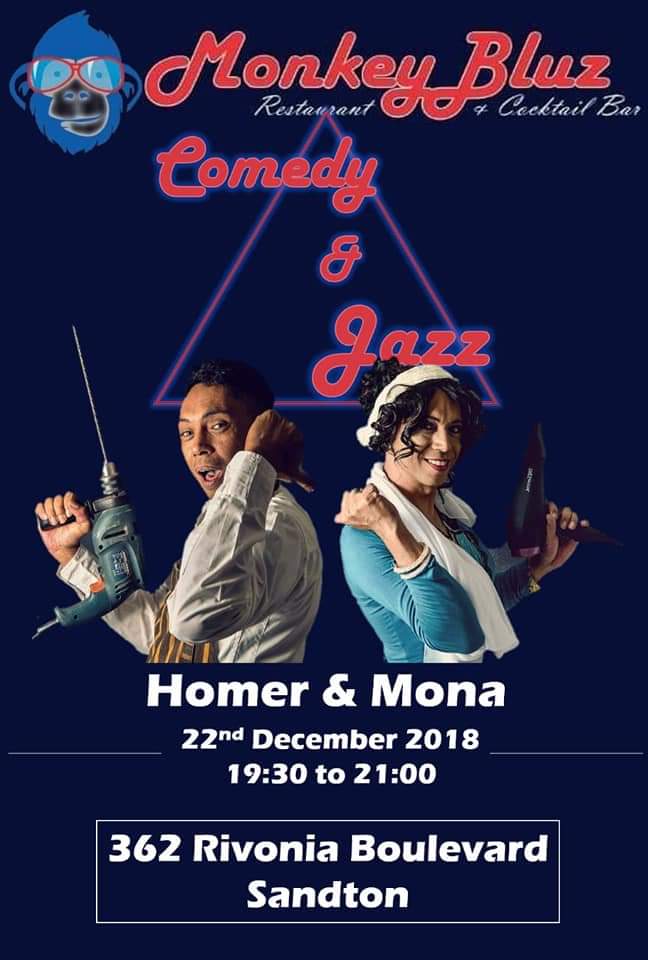 Call 0787144351 to make your booking. Book a table for your year end Function or join us for a drink with side splitting comedy. <a href="/NizaamHolmes/">Nizaam (HOMER)</a> , <a href="/kevinmeyers/">Kevin Meyers</a> Al Oushun  Hosted by <a href="/monkeybluz/">MonkeyBluz 🍴</a> #DJs &amp; #DANCEMUSIC