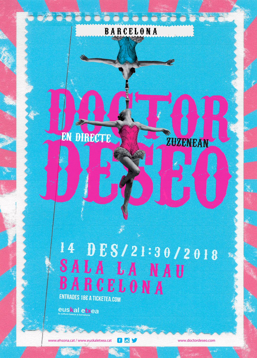 Si podeu, no us ho perdeu que és imperdible i imprescindiblre: el directe més sensible i més lúcid. Per resiliar, resistir i desobeir amb la força de les nostres fragilitats. Ongi etorri berriro, sempre <a href="/doctordeseo/">Doctor Deseo</a>. Aquesta nit. 
youtu.be/b_MoI84CBoM