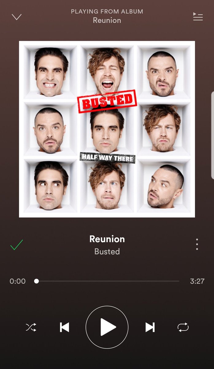 Super_Sullivan's tweet photo. Had it on repeat for my whole journey to work! Bring on March for the tour! @Busted @CharlieSimpson @mattjwillis @JamesBourne #reunion #BustedAreBack #bustedreunion https://t.co/TOtB30FwJc