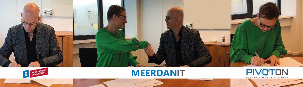 PivotonSoftware's tweet photo. Pivoton verwelkomt eerste partner in het Sociale domein! Afgelopen woensdag ondertekenden Rozanne Wijnand namens Baanbrekend Detacheren en Roel Keizer namens Pivoton het contract.
#trots #partner #MEERDANIT https://t.co/g9MWFgKb8S