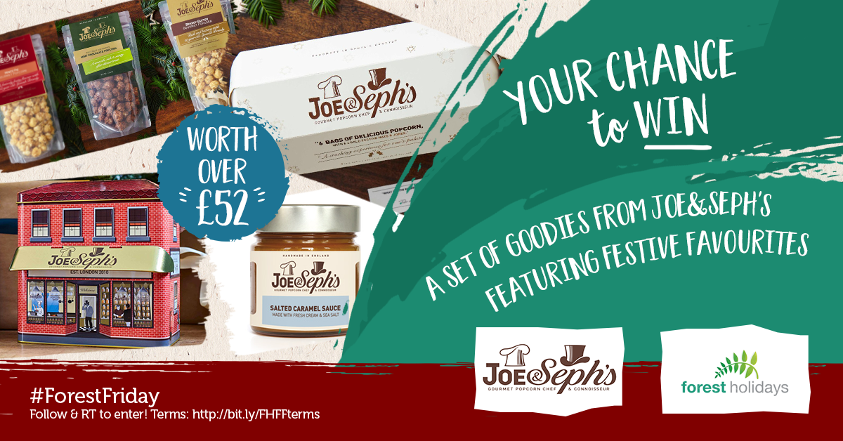 forestholidays's tweet photo. #ForestFriday time and this week we're feeling #festive! For your chance to #WIN a bundle of goodies from @joeandseph, just #follow and #retweet this #competition post! Closes 17/12. Terms: https://t.co/vdVnu592CU https://t.co/IItwk7ctRB
