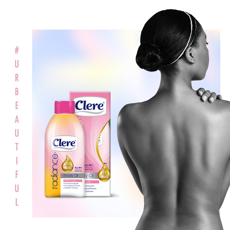 ClereRadiance's tweet photo. Have you tried the Clere Radiance 5 Oils Body Oil yet? It has a unique blend of oils for soft, moisturised and even-toned skin. #URBeautiful https://t.co/5SsYYYyvfZ