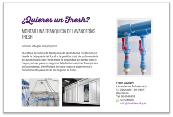 FreshWashingCO's tweet photo. ¿Quieres montar una #franquicia de lavanderías Fresh? Rellena el formulario que encontrarás aquí ➡ https://t.co/tdbCVUfJPF y nos pondremos en contacto contigo. https://t.co/roCaUimdgj