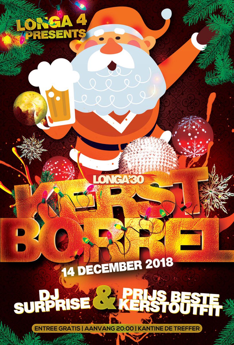 Welkomsdrankje, (kerst) muziek, heerlijke hapjes, speciaal biertjes, aantal kerstballen raden, mooiste kerstoutfit en nog veel meer! Vanavond in <a href="/kantinelonga30/">KantineLonga'30</a>! <a href="/bclonga30/">Businessclub Longa30</a> <a href="/longa30/">Longa '30</a> <a href="/sclonga30/">Supportersclub Longa ‘30 🧡</a> <a href="/Longa30Dames1/">Longa'30 Dames 1</a> @svlonga2 <a href="/svlonga3/">Longa '30 3</a> <a href="/svlonga30a1/">Longa '30 JO19-1</a>