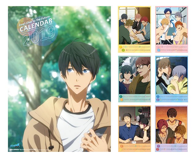 京都アニメーション コミケ95販売商品 Free Dive To The Future 19年カレンダー 7枚綴りの19年カレンダーが全て描き下ろしで登場 登場キャラクターは総勢14名 成長した彼らの姿をカレンダーでもお楽しみ下さい Tv Free C95 T Co