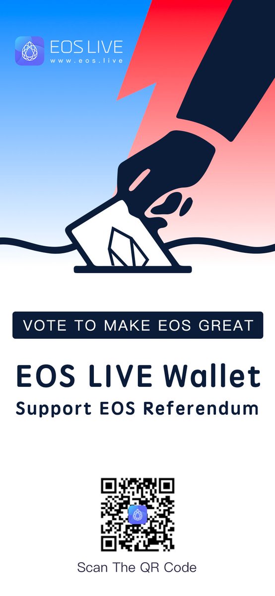 EOSIO_LIVE's tweet photo. EOS LIVE is the first wallet to access the EOS referendum system as a native app. The EOS referendum is developed and promoted by bp and community such as @EOS_Nation, @EOSTribe, @eoscanada, @GenerEOSAus, @greymass, @EOSauthority, @EOSAsia_one, @EOSAlliance etc. Thank you all. https://t.co/MXYztR7yRk