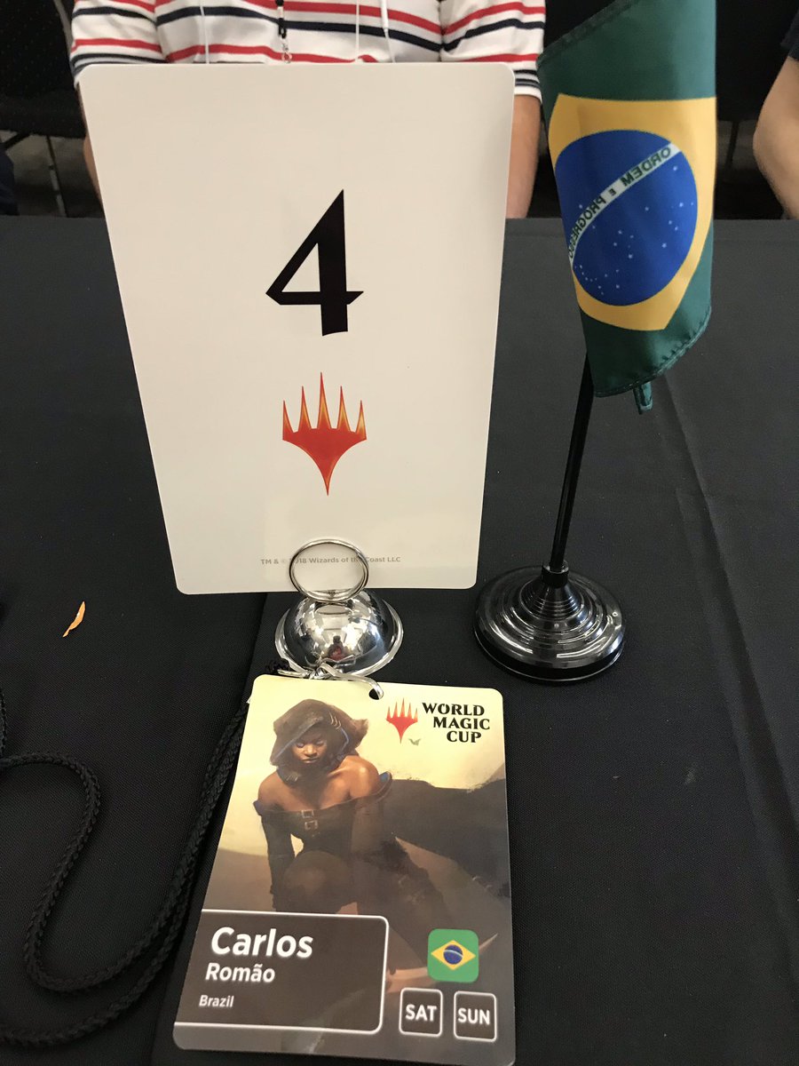 Jabsmtg's tweet image. World Magic Cup is about to begin!!!!  So proud to be part of the brazilian team and play for this flag! #MTGWMC #gobrazil
