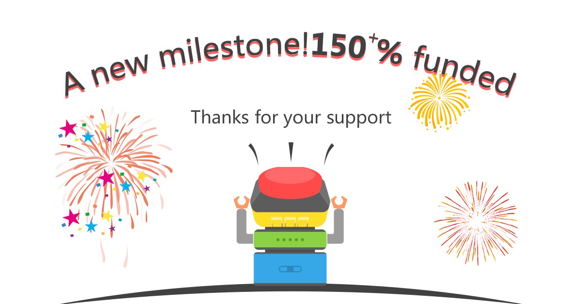 A new milestone! #TacoBot is 150%+ Funded on #Kickstarter! 14 days to go! You can’t buy happiness for your kids, but you can buy him or her a lovely #STEM #robot. And that’s pretty close!
Follow us here kickstarter.com/projects/robos…
