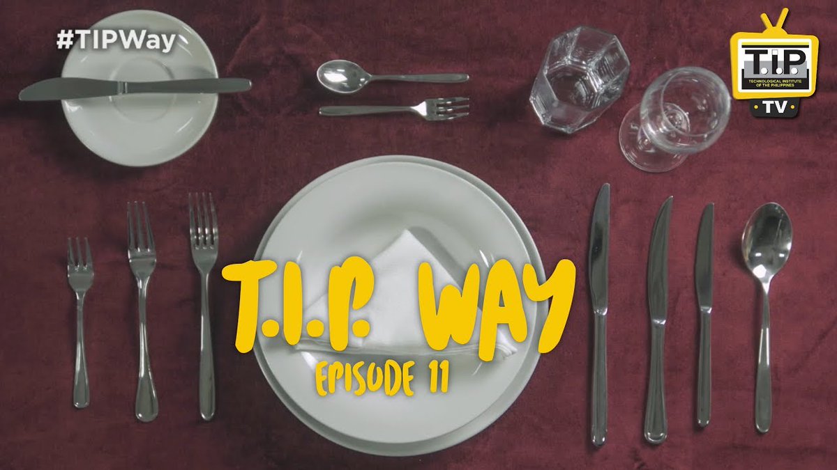 TIP1962official's tweet photo. You’d need to know your cutlery if you’re going to dine out. Don’t know what to do with all those forks, knives, and spoons at the table? Watch the video here because it’s not as complicated as you think: https://t.co/gUMpubZIX5
#TIPlife
#TIPWay https://t.co/GcCdFhGjwJ