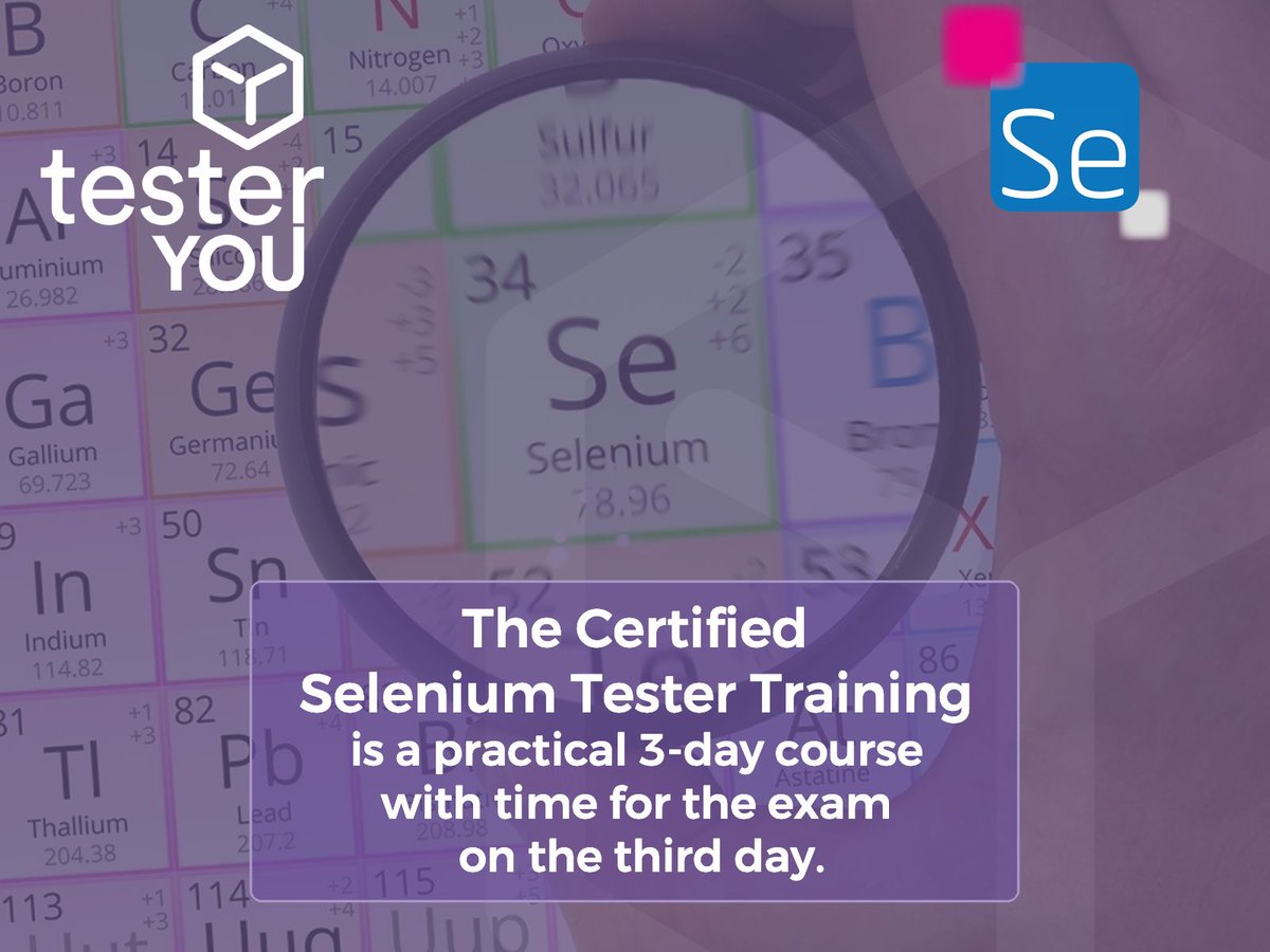 TesterYouHQ's tweet image. Upon successful completion, participants will be able to create and run Selenium WebDriver tests without supervision.
To learn more about Selenium Automation visit our website. 
testeryou.com/training/#sele…
#TesterYou #A4Q #Seleniumtester #certification #SoftwareTesting #Live2Test