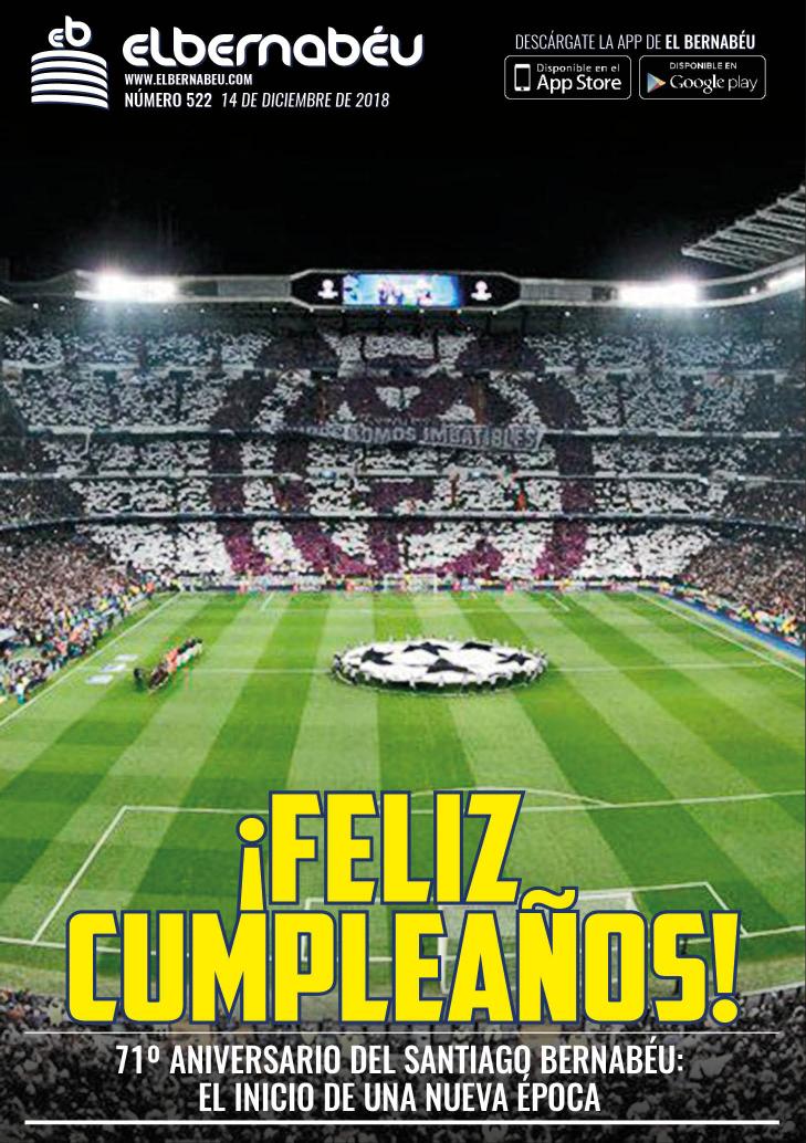 «¡Feliz cumpleaños!». El #EstadioSantiagoBernabéu cumple setenta y un años, pendiente de su remodelación. Estamos ante el inicio de una nueva época. #RealMadrid #HalaMadridYNadaMás