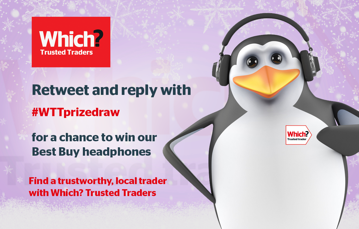 WhichTraders's tweet photo. 🐧 To celebrate our final Christmas prize draw day, Bob's giving away Best Buy headphones.

Retweet + reply with #WTTprizedraw to enter. We'll send the winner a DM – so make sure you're following!

👷 Find a W? TT: https://t.co/a0norNRD2m     
🎁 Ts&amp;Cs: https://t.co/ftdzEvXBGH https://t.co/TfM2vgX5gi