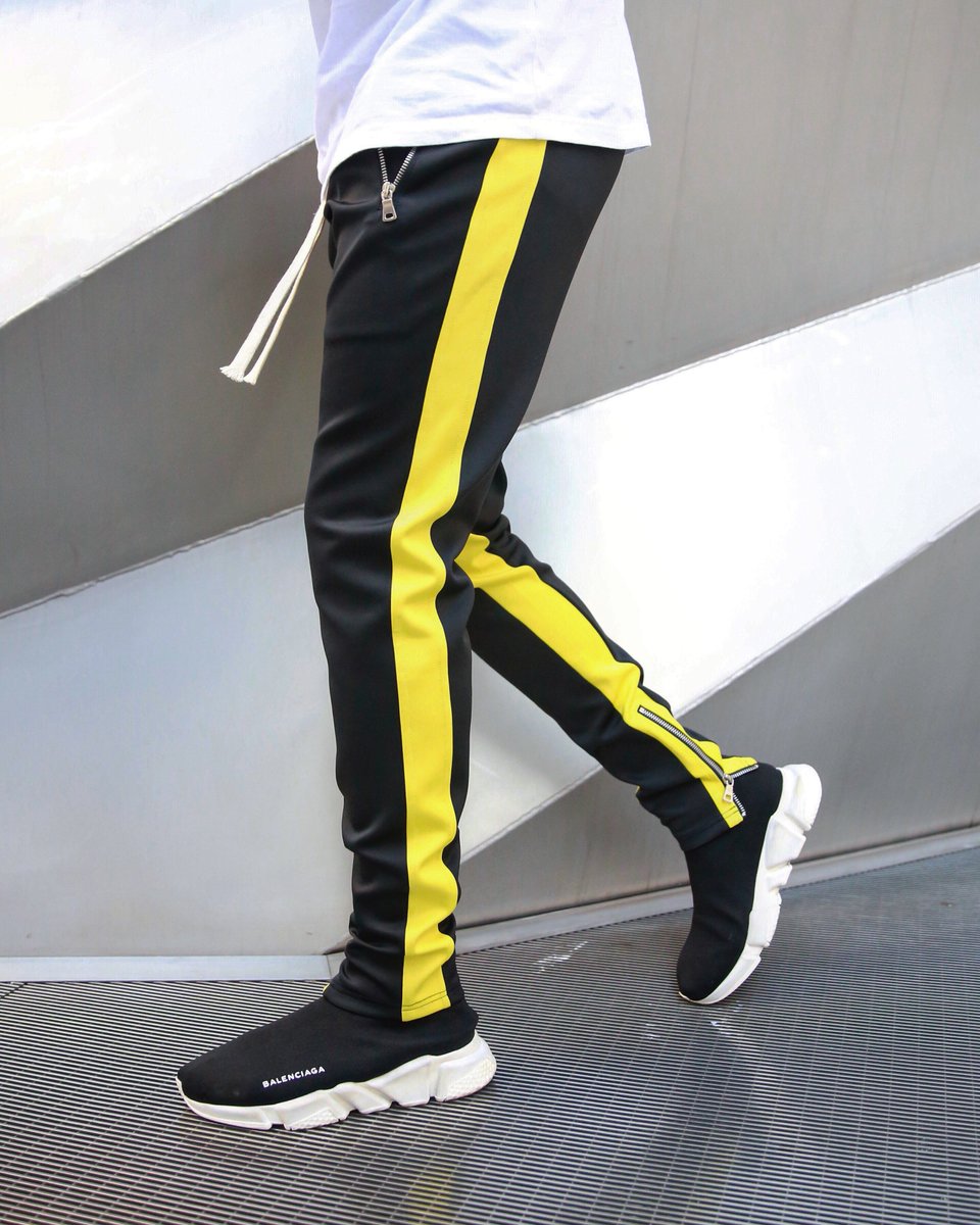 The Black/Yellow Panelled Track Pants have just dropped ! Available at nvltylondon.com/collections/al…