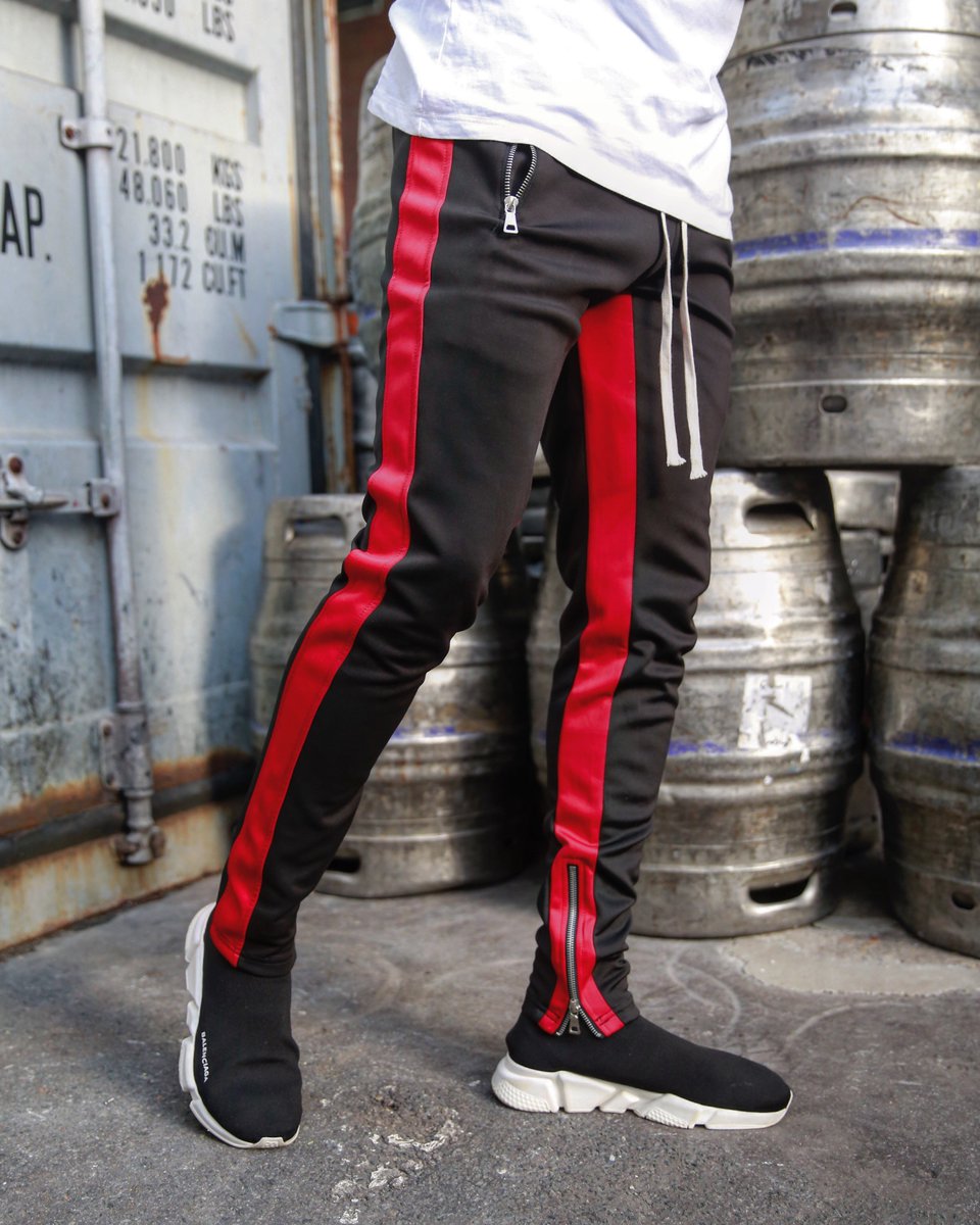 RESTOCK NEWS ! The Black/Red Panelled Track Pants are now back in stock 🏆 Free Worldwide Shipping on all orders over £70. Try now &amp; pay later with Klarna ! nvltylondon.com/collections/al…
