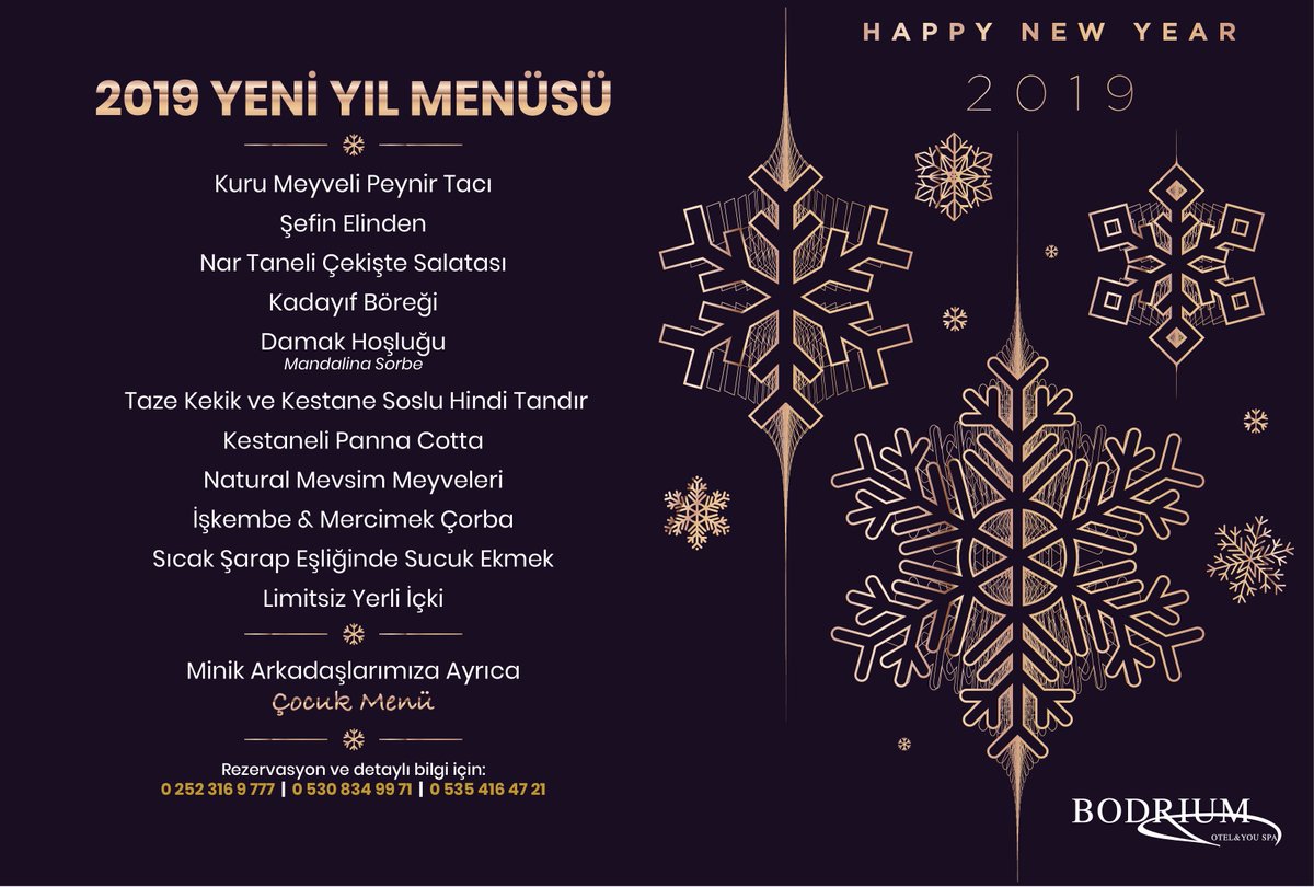 Bodrium Otel &amp; You Spa'da yılbaşında hep beraber olalım 
#bodrum #yılbası #tatil