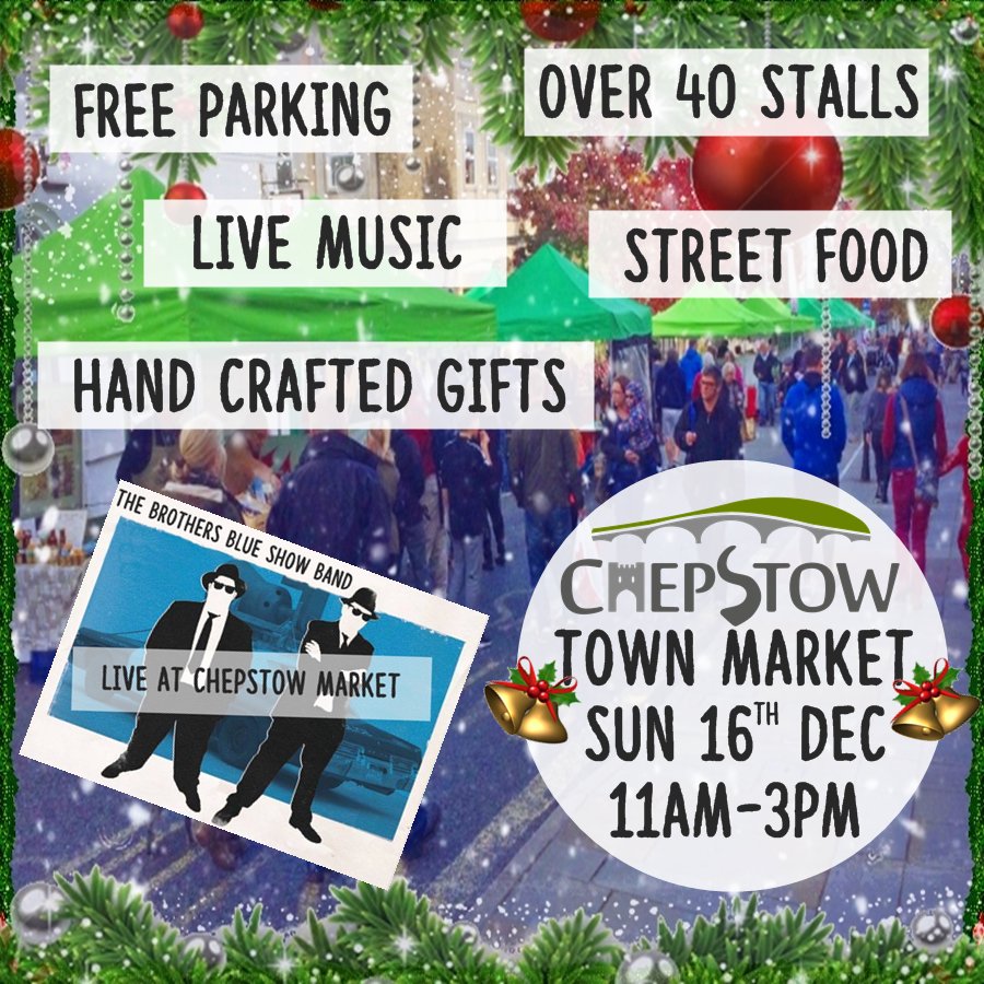 CotyledonBMCIC's tweet photo. #Cheptow Town Market Chepstow High Street this #Sunday 16th #December 11am-3pm ๐
A Santa sack load of #christmasgiftsideas from local artisan #foodies, #makers and #creators ๐๐ฒ#shoplocal #ChristmasMarket https://t.co/zgaaMHPrmd