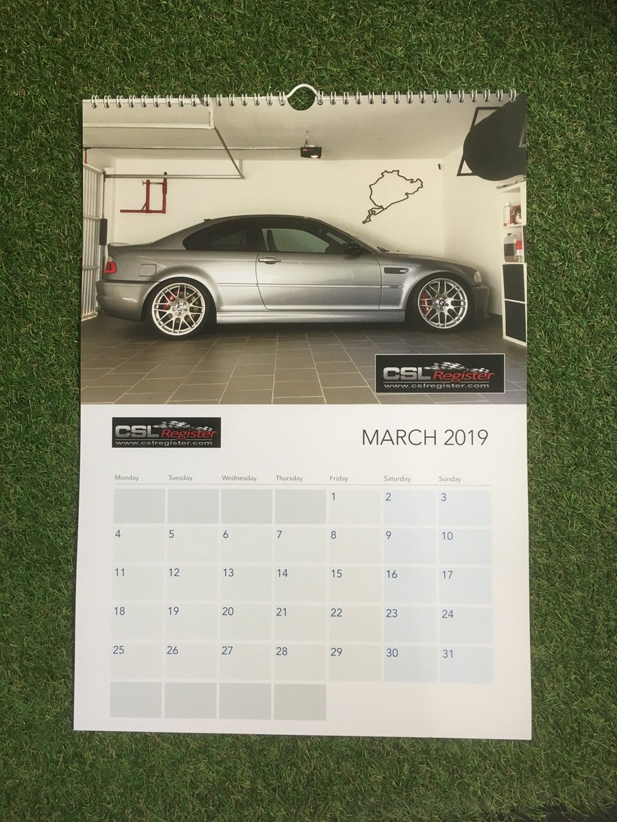#BMW #M3 #CSL #Calendar printed for the #CSLRegister Forum