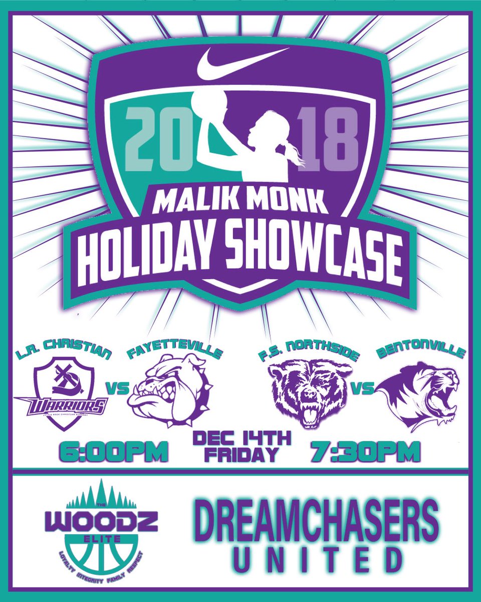 GAMEDAY!! Great girl’s basketball action as the LRCA Lady Warriors face perennial 7A powerhouse Fayetteville tonight at 6pm at Bentonville HS in the <a href="/AhmadMonk/">Malik Monk</a> Holiday Showcase! 

Ft. Smith Northside vs Bentonville will follow!