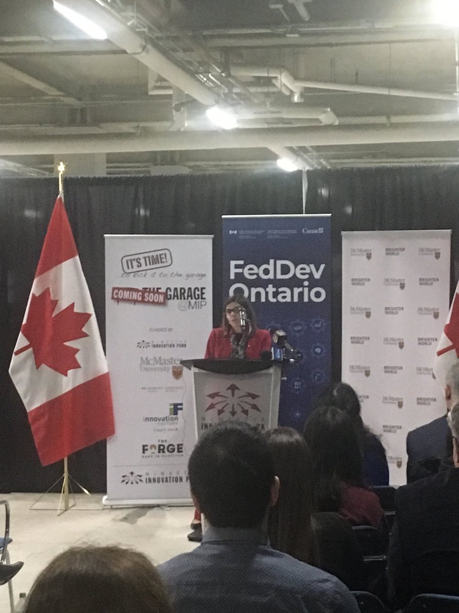 hamiltonecdev's tweet image. .⁦@FilomenaTassiMP⁩ on behalf of the Government of #Canada announces contribution of over $1 million for new expanded space for ⁦@itbeginswithIF⁩ and ⁦@forgemcmaster⁩ at ⁦@MIP_Hamilton⁩.  #hamont