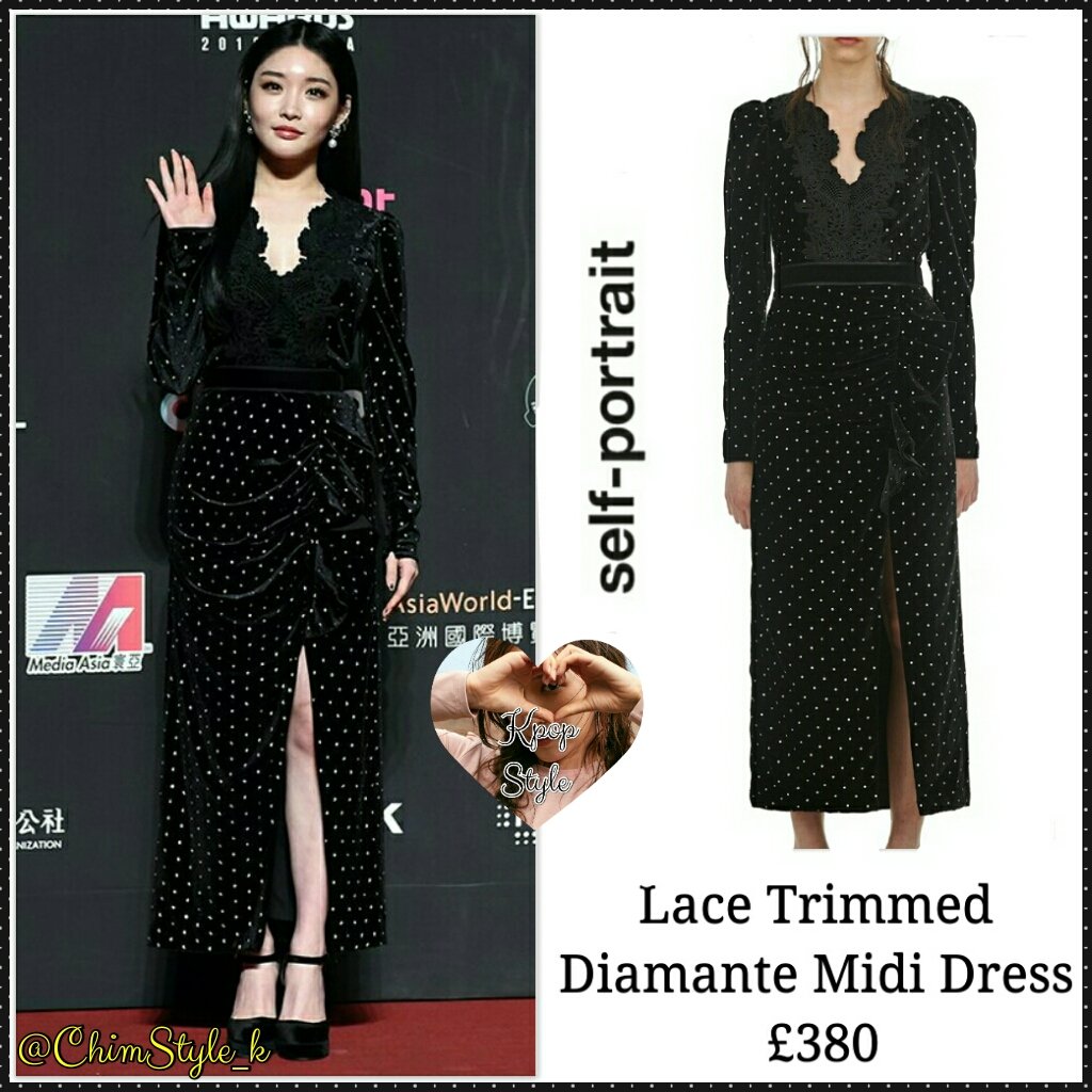 self portrait diamante dress