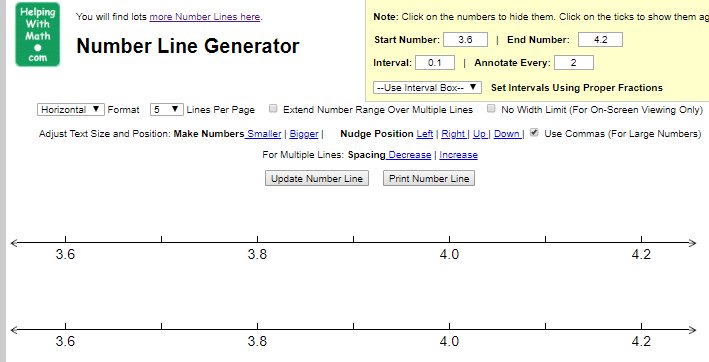 HelpingWithMath's tweet image. User feedback: &quot;Why doesn&apos;t Number Line Generator handle decimals?&quot; 
Me: &quot;It does now!&quot; helpingwithmath.com/printables/oth… - Thanks for the feedback Heather