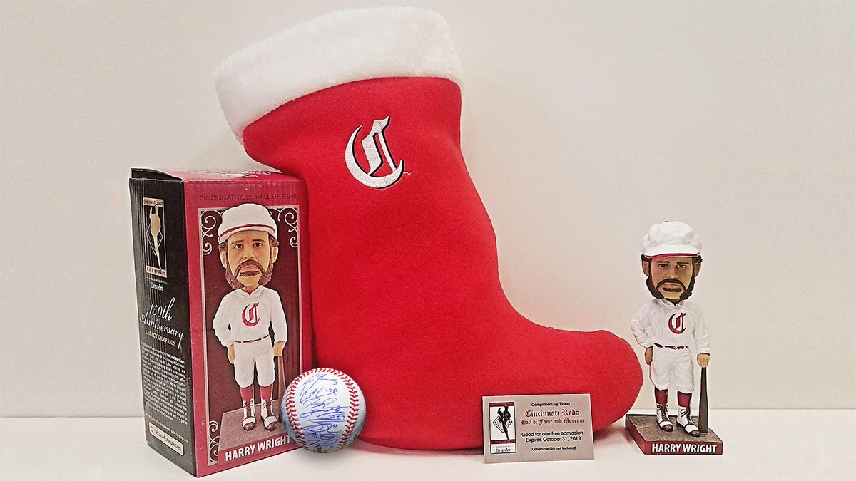 Reds's tweet photo. One day of #Redsmas down, 11 to go! 🎅

RETWEET this by 7 p.m. ET for a chance to win a Reds Hall of Fame and Museum holiday package AND a 2018 team signed baseball!

@RedsMuseum package includes:
🎁 Reds stocking
🎁 Harry Wright bobblehead
🎁 Four (4) Reds Hall of Fame tickets https://t.co/p3JbOHlhr6
