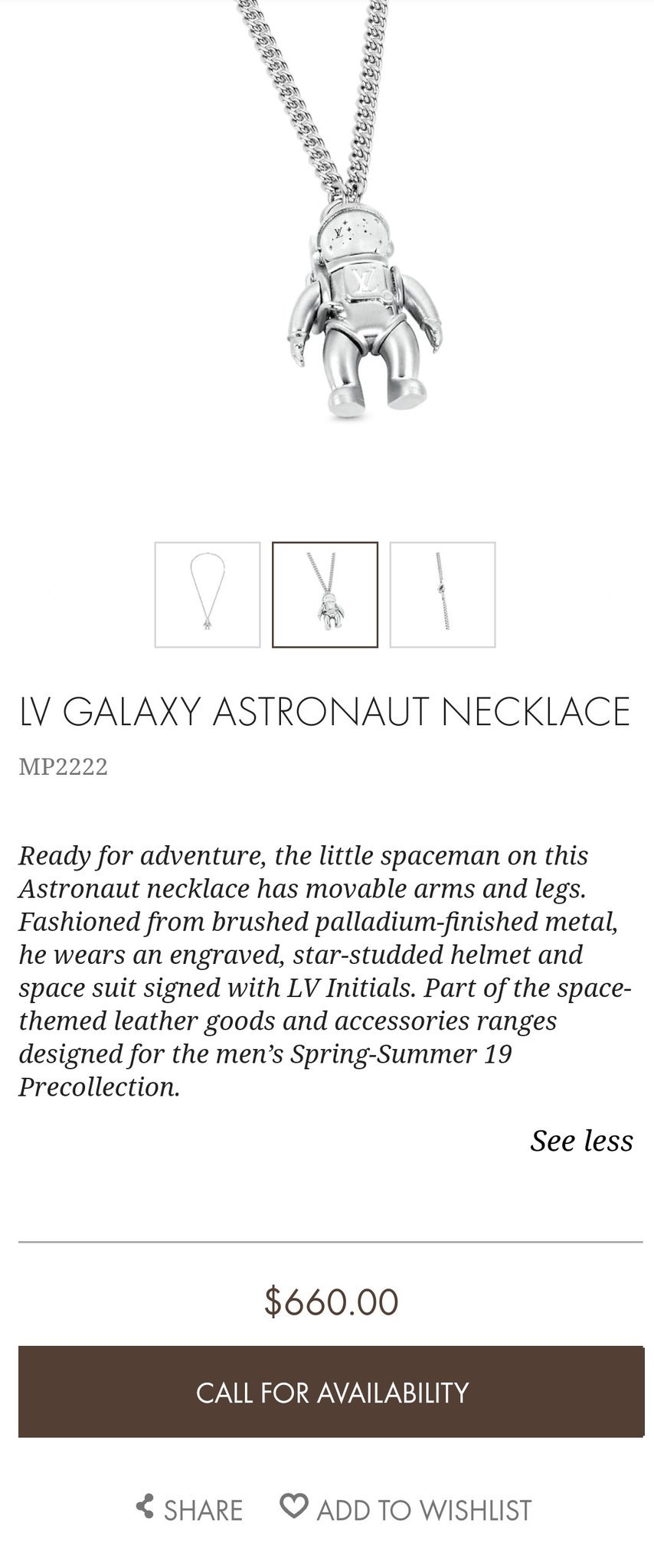 SUHO UNION GLOBAL on X: [SUHOSTAGRAM] LV Galaxy Astronaut Necklace - Men's  Spring-Summer 19 Precollection.  #SUHO #EXO  #LoveShot #수호  / X