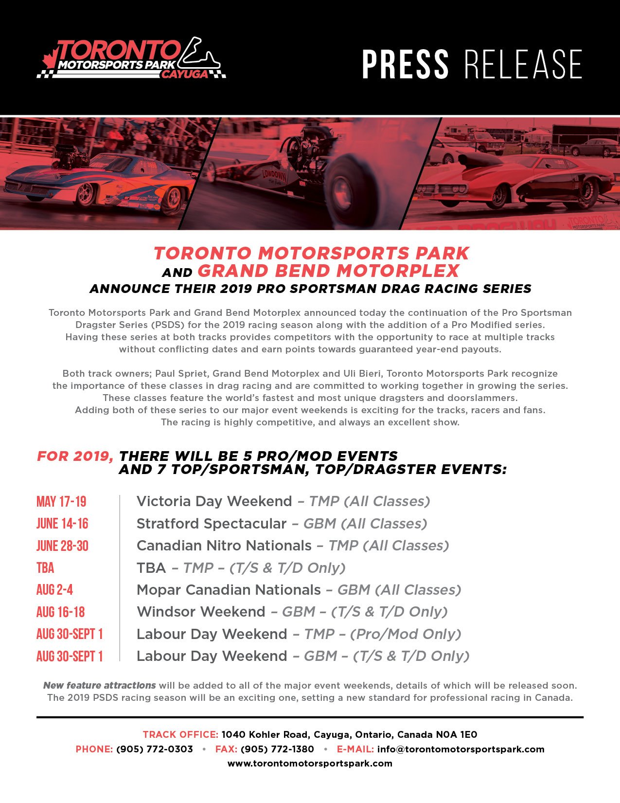 Tmp Cayuga On Twitter Toronto Motorsports Park And Grand