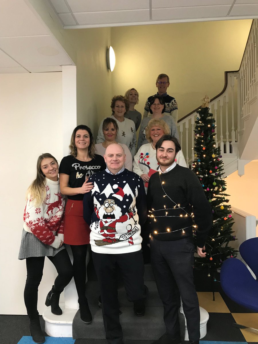 SamAPSCo's tweet photo. @APSCo “Wearing Responsibly!” for ⁦@savechildrenuk⁩ on Christmas Jumper Day! https://t.co/odr66HQuYa
