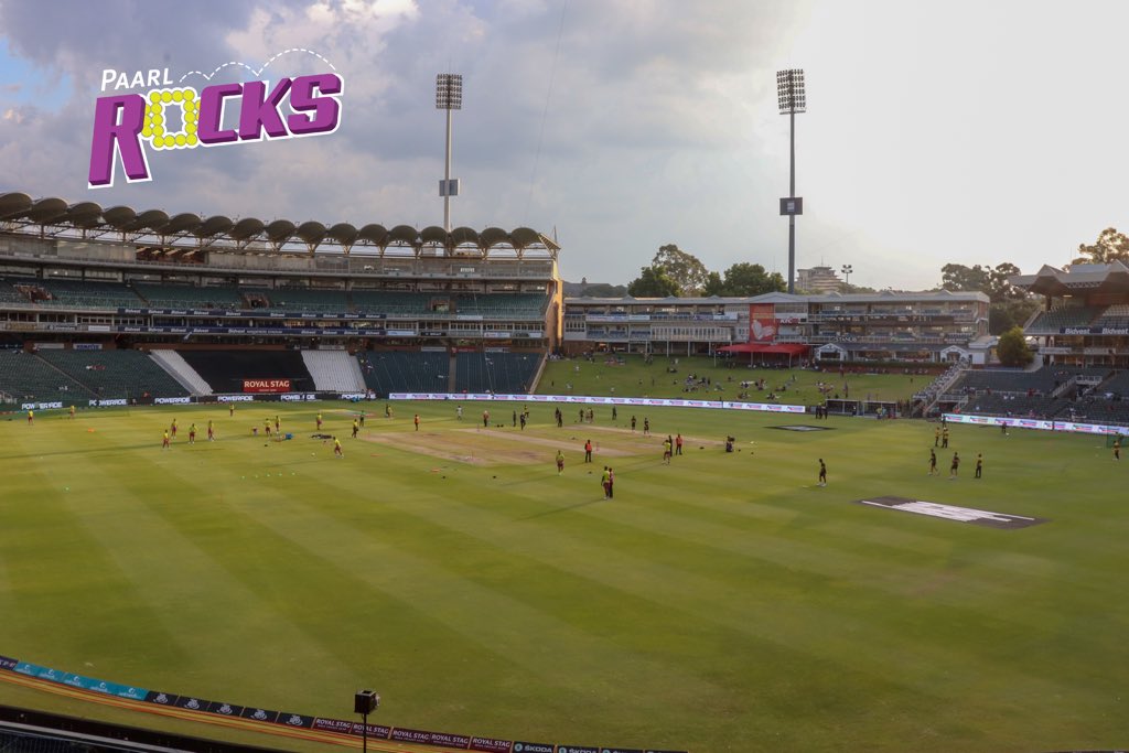 Paarl_Rocks's tweet photo. All the skills and drills ahead of our mouthwatering matchup with @StarsJozi getting underway in just under an hour.
#PaarlRocks #MSLT20 #JSvsPR https://t.co/UsrvXBiagO