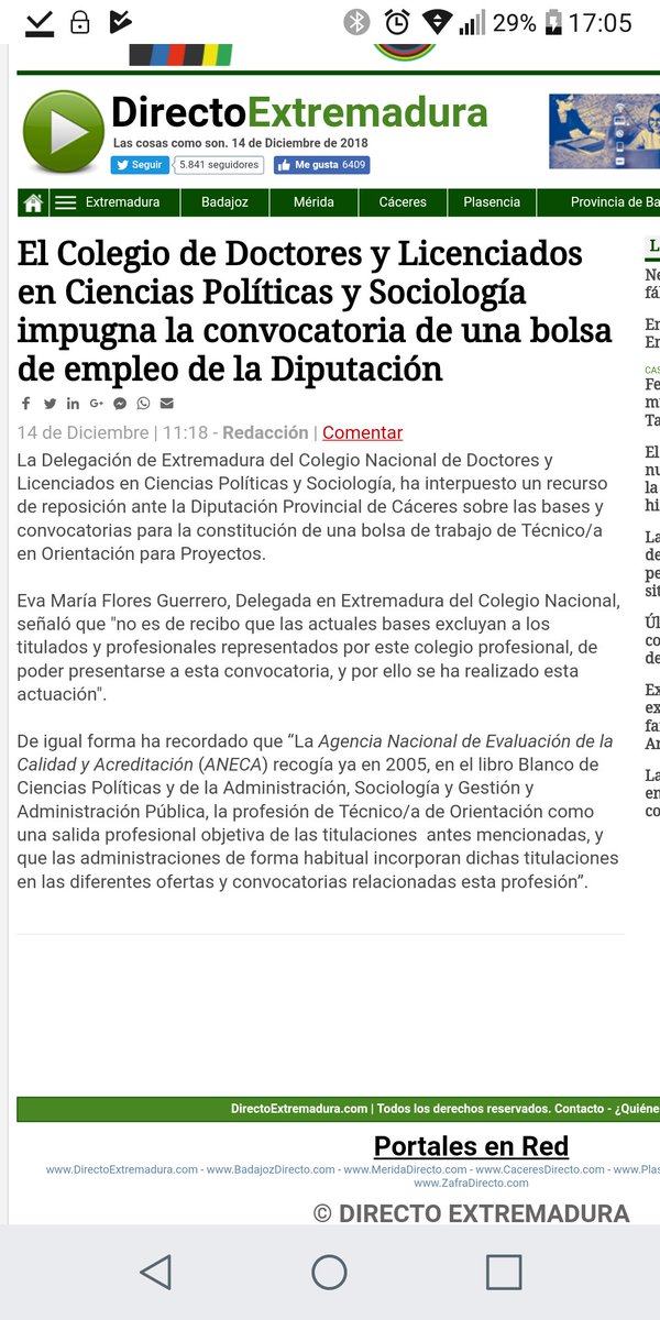ColpolsocEx's tweet photo. Desde @ColpolsocEx interponemos un recurso de reposición ante la Diputación Provincial de Cáceres sobre las bases y convocatorias para la constitución de una bolsa de trabajo de Técnico/a en Orientación para Proyectos https://t.co/xJ5kbnMk6T