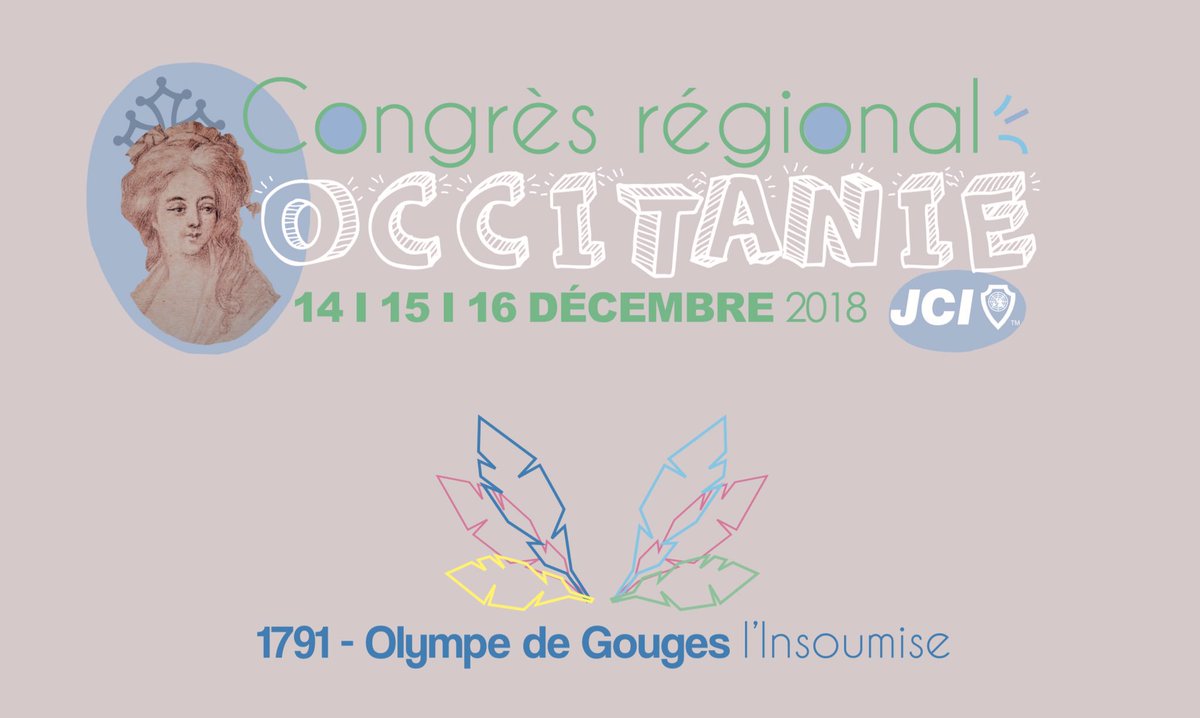 En route pour Montauban qui accueille le congrès de la Fédération #Occitanie des Jeunes Chambres Économiques, placé sous le signe des droits des femmes et d’Olympe de Gouges 👍 #JCI #Womensrights