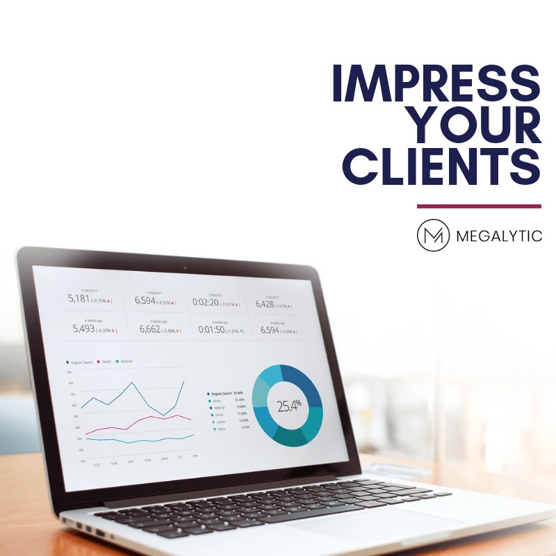 Megalytic's tweet image. Studies show that a quality client report takes at least 2 hours to assemble manually. With Megalytic, you'll need at most 30 minutes to update the text comments in the client's report each month. Learn more: hubs.ly/H0fQyT00