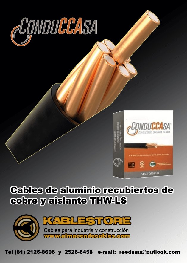 ley natural Componer Elecomm on Twitter: "Cables de aluminio recubiertos de cobre y aislante  tipo THW-LS o THHN (nylon) antiflama y baja emisión de humos, 600V, 90°C,  calibres 18 AWG al 4/0 AWG ** tipo