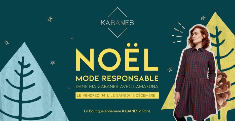 ultrateebrand's tweet photo. Les vendredi 14 et samedi 15 décembre 2018, toute la sélection de vêtements @_kabanes s’installe à l’étage de l’atelier-boutique @LamazunaFr !!!! https://t.co/94xM9OL941
