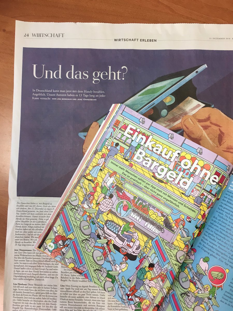 Familienlesetipp: Für Eltern der Wettbewerb zum Bezahlen per Handy von <a href="/lisakatharina/">Lisa Nienhaus</a> und <a href="/JensT/">Jens Tönnesmann</a>, für Kinder die Strecke in ZEIT LEO zum selben Thema: