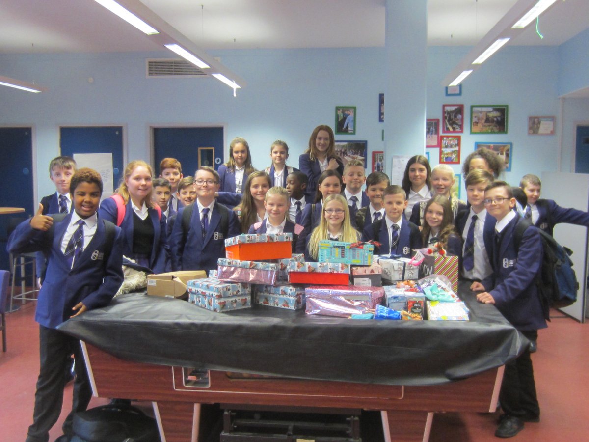 OrielHighSchool's tweet photo. The aim of Love in a Box is to ensure that every young person living in @YMCADLG support housing projects has a present to open on Xmas morning. This may be all they get on this day, The kindness of @OrielHighSchool students has a powerful impact on our young people #20boxes https://t.co/XkeSeb8pRO