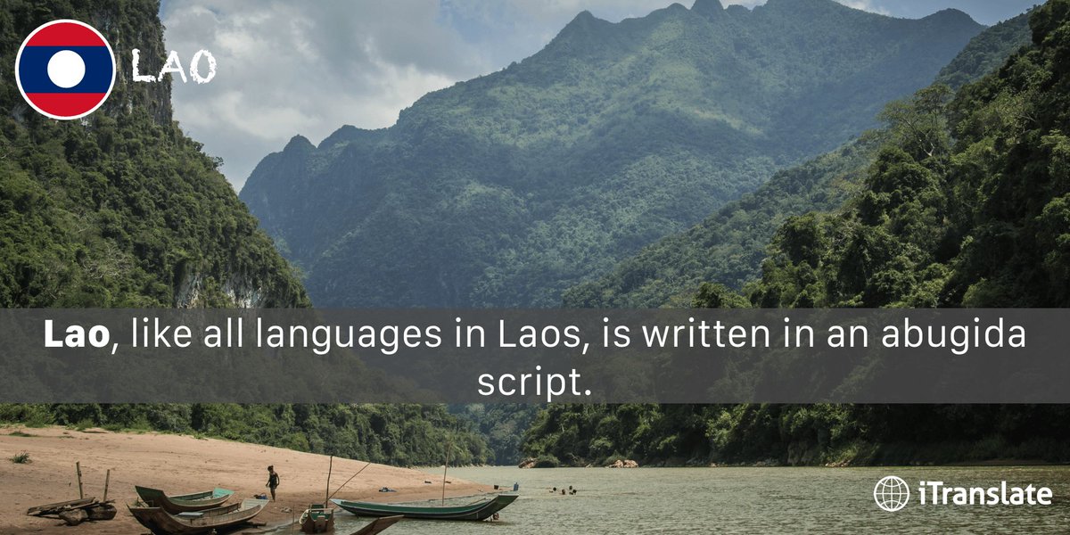 iTranslateApp's tweet image. An Abugida is a writing system which is between syllabic and alphabetic scripts.
#iTranslate #LanguageoftheWeek #Lao