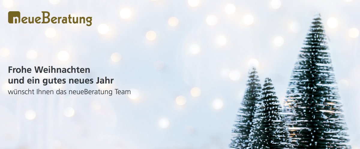 Das Team von neueBeratung wünscht allen Kunden und Followern ein gesegnetes und friedliches Weihnachtsfest - wir freuen uns auf 2019!