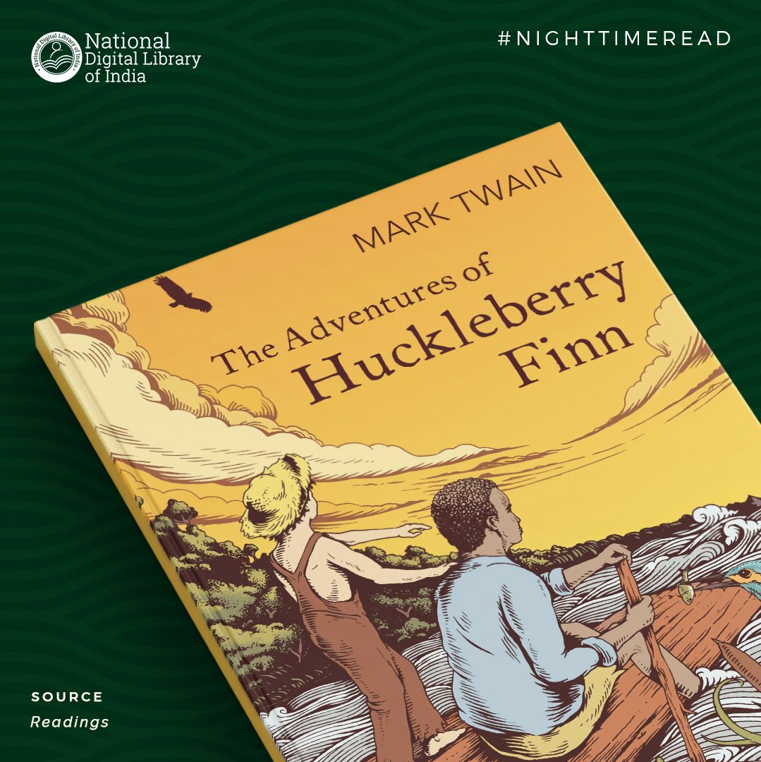 NDLIndia's tweet photo. “What's the use you learning to do right when it's troublesome to do right and ain't no trouble to do wrong, and the wages is just the same?”
Mark Twain's "Adventures of Huckleberry Finn" as an #audiobook from our archives: https://t.co/vlw76PqJDJ
#NightTimeRead #LearnShareGrow https://t.co/OZToXrdQHE