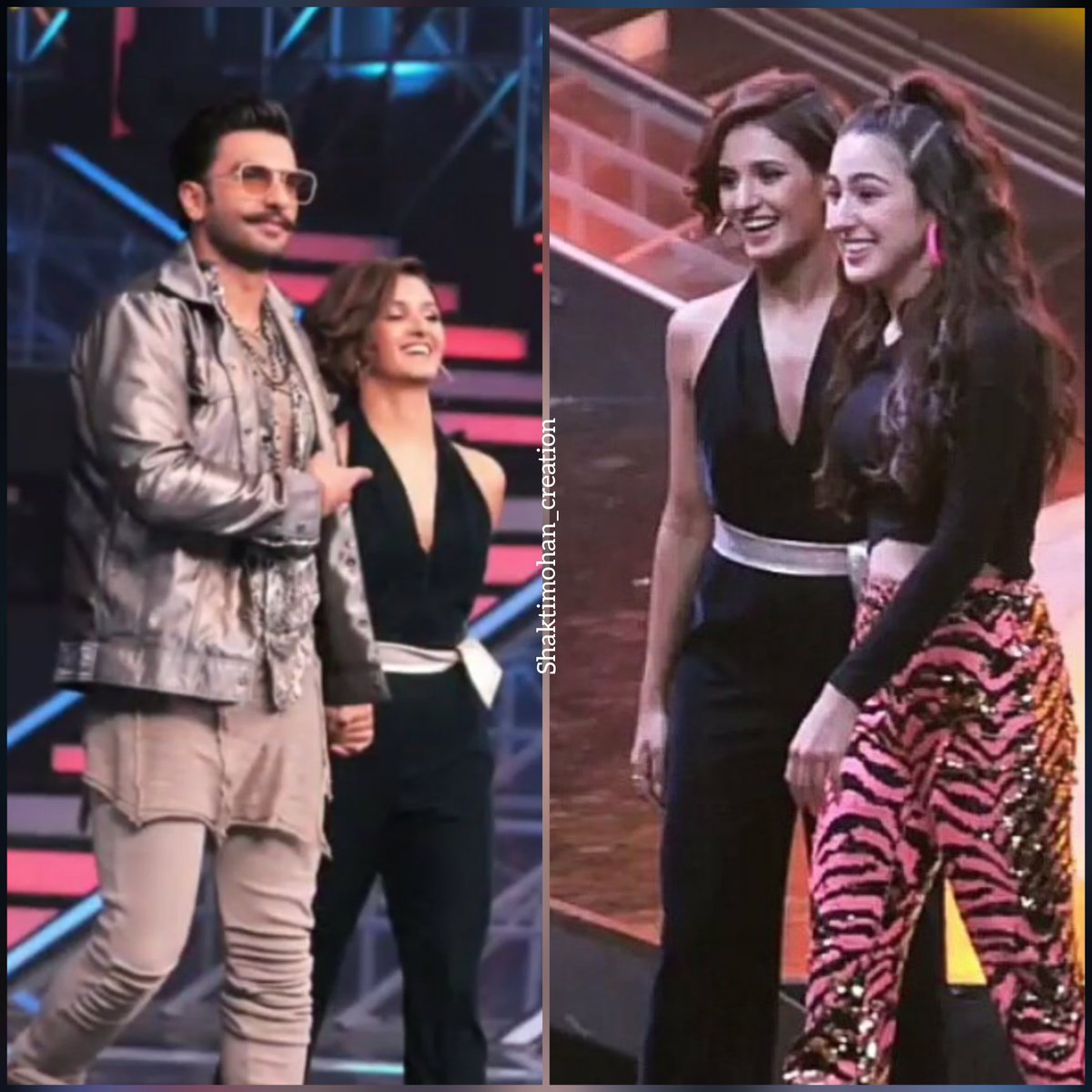 shaktimohann's tweet photo. Happiness ❤❤😆😆❤❤ 
@MohanShakti  ma'am's  Dream come's true this weekend with the charming hot and amazing star @ranveersingh  and the gorgeous and beauty girl @saraalikhan95 
This weekend on @starplus 
8 PM
#DancePlus4 #thisweekend #dammfunn #andmasti #withgang https://t.co/3tIbR7Wa6U